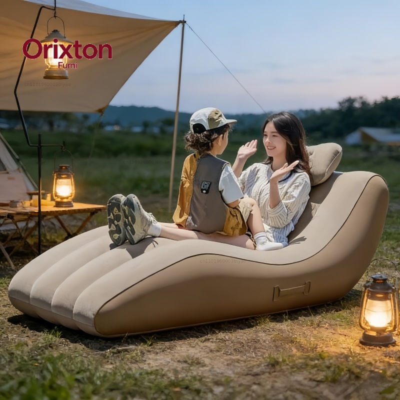 Outdoor Furniture Pillows - Chaise longue gonflable portable d'extérieur -