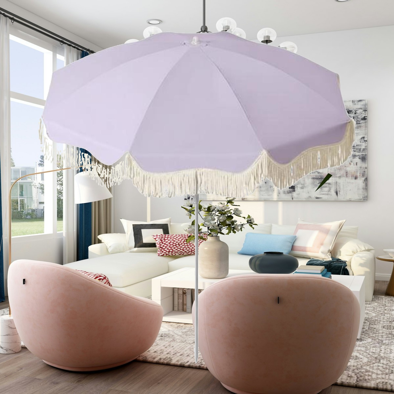 Outdoor Furniture Plus - Parasol de patio UPF50+ Protection solaire,