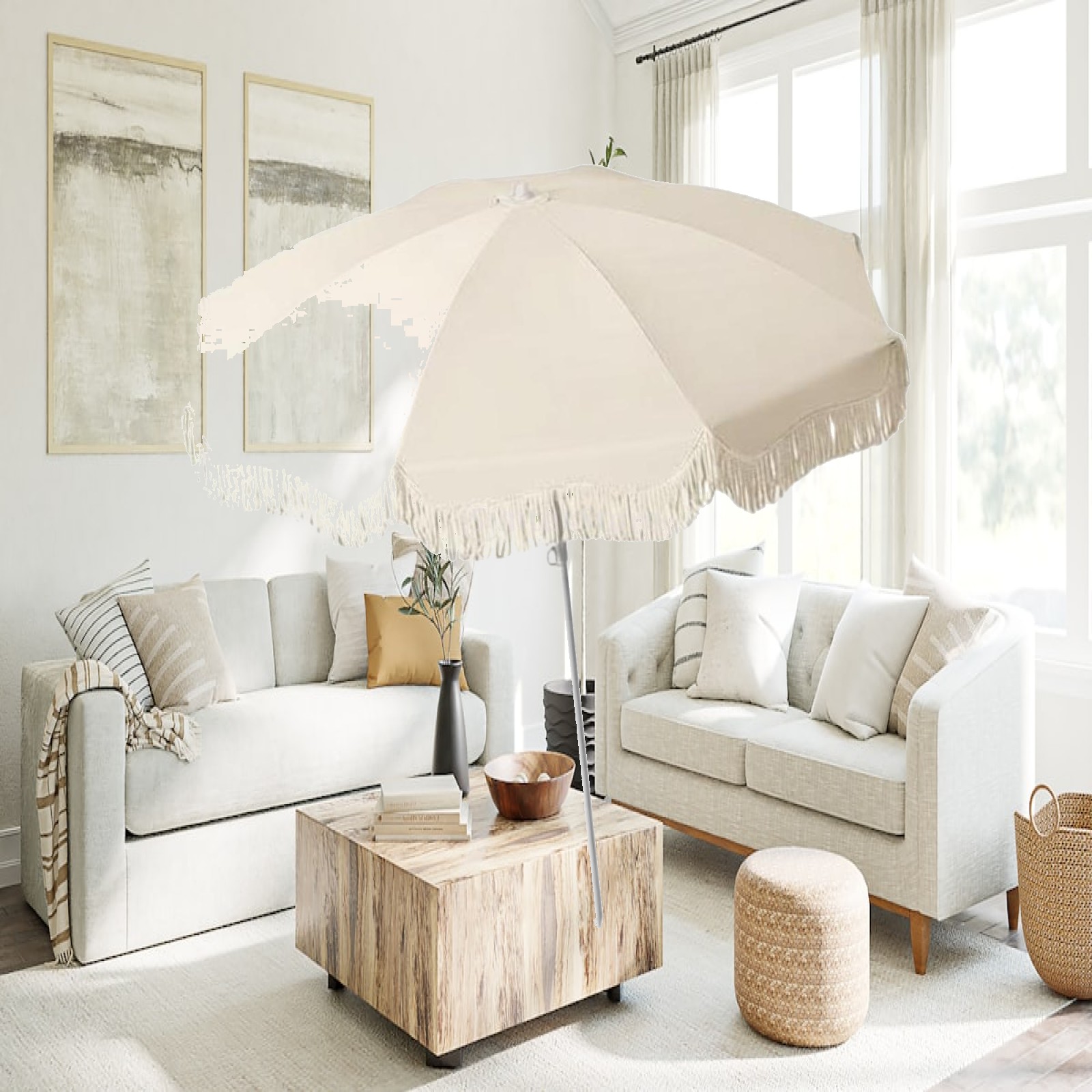 Outdoor Furniture Plus - Parasol de patio à franges UPF50