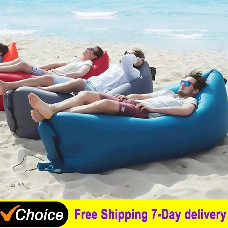 Outdoor Furniture Dining - Canapé gonflable portable d'extérieur, chaise longue
