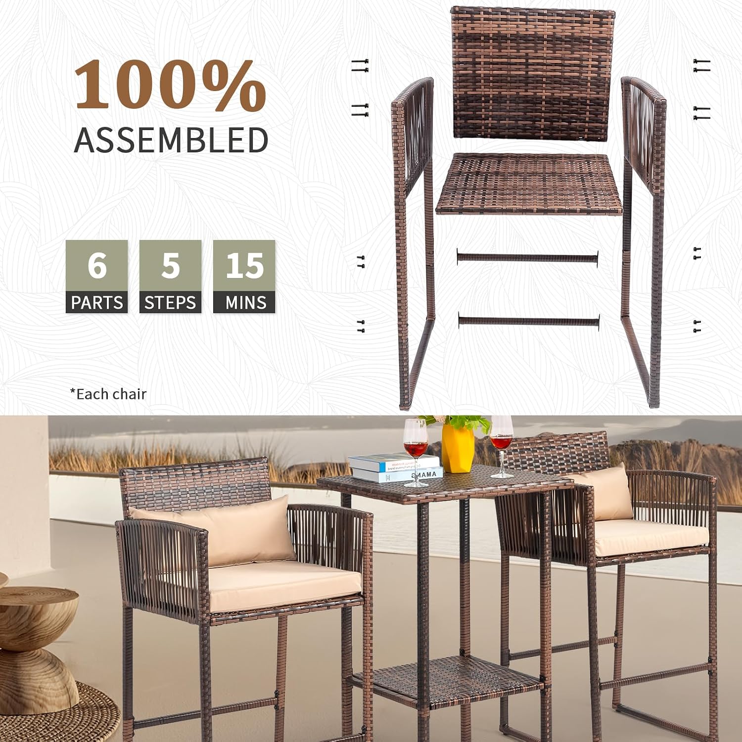 Ensemble de table de bar en ro - Outdoor Furniture Plus avis et prix
