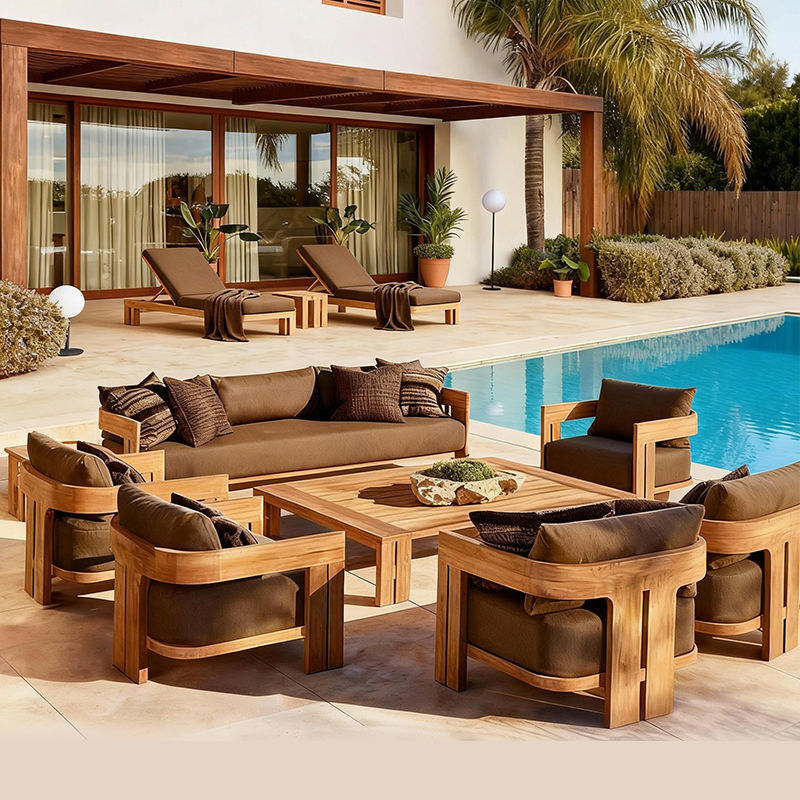 Ensemble de canapés en teck d' - Outdoor Furniture Teak avis et prix