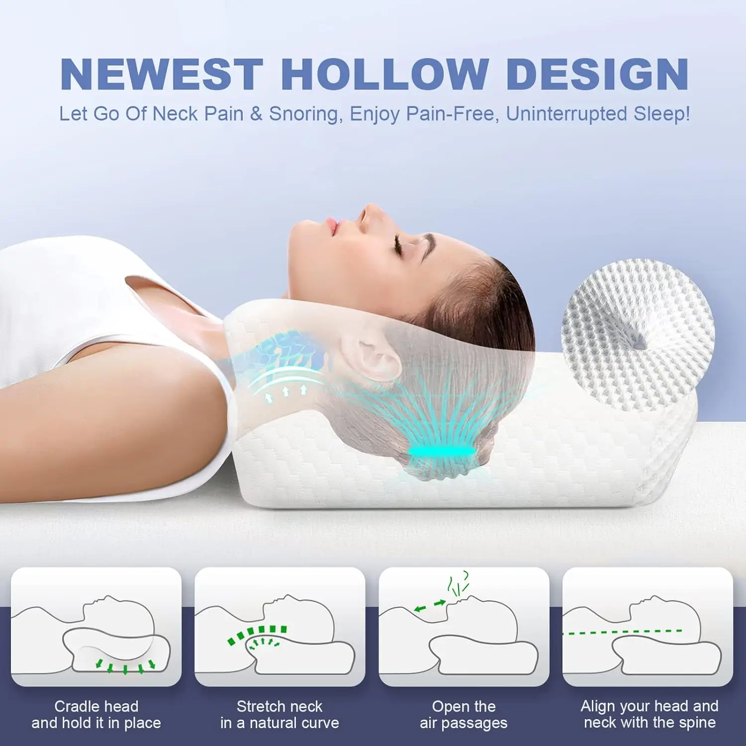 Oreiller cervical réglable, or - Outdoor Furniture Plus avis et prix