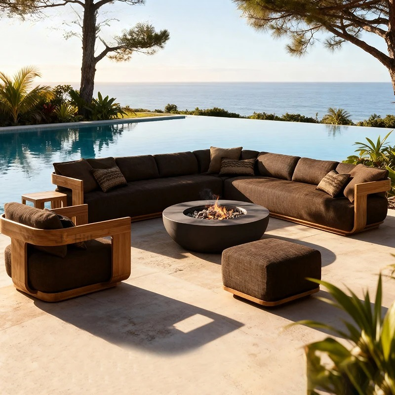 Canapé avec coussin imperméabl - Outdoor Furniture Teak avis et prix